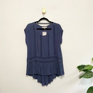 Staring at Stars Urban Outfitters NWT Blue Openwork Blouse Top